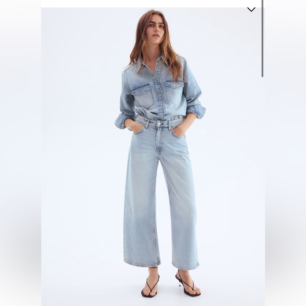 NWOT HIGH RISE WIDE-CUT JEANS